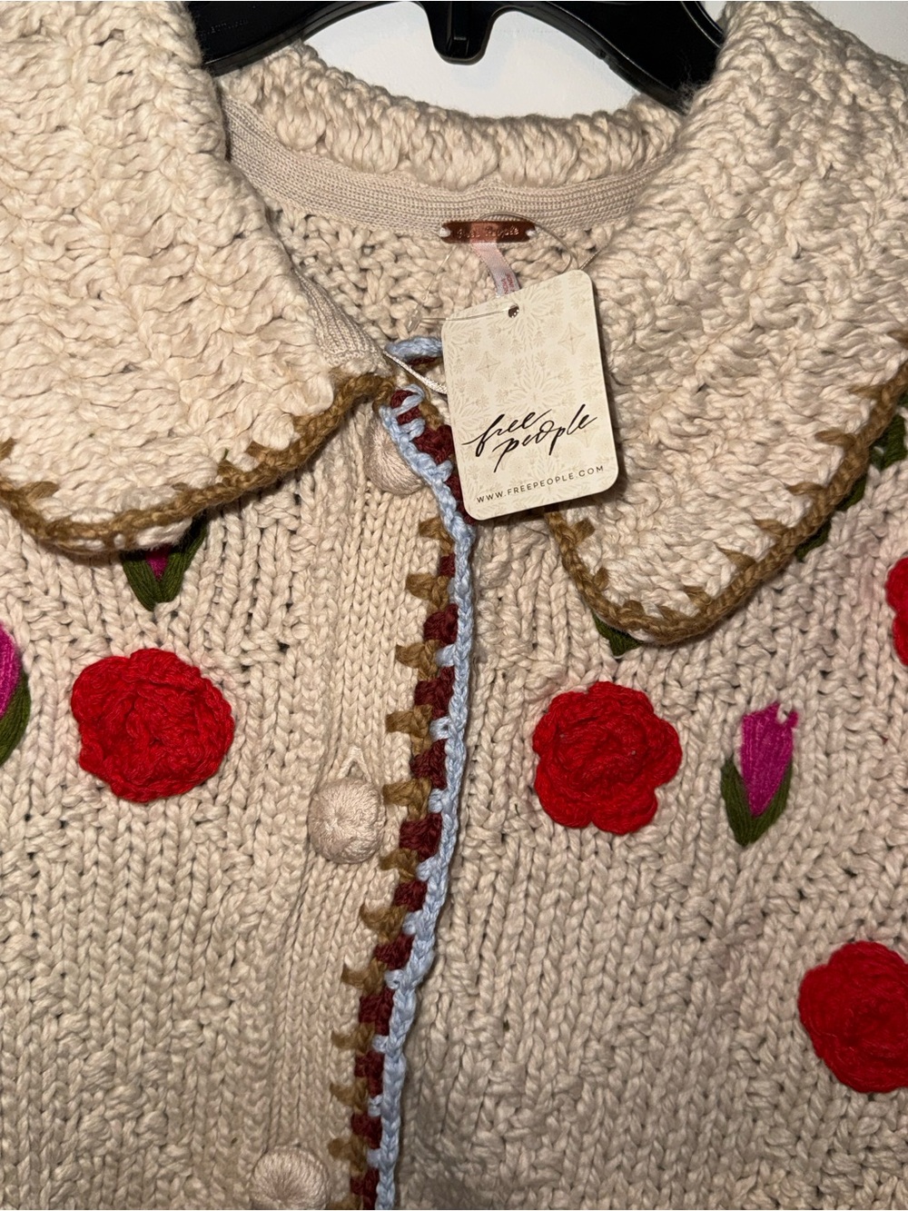 Free People Oversize Rosebud Cardigan - Picture 16 of 16